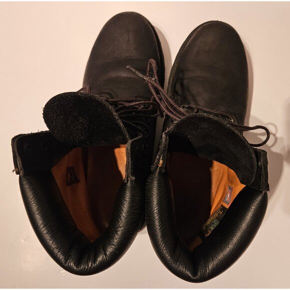 Timberland Womens Premium 6" 8658A Black Waterproof Hiking Boot Nubuck Size 10 M - Picture 12 of 14